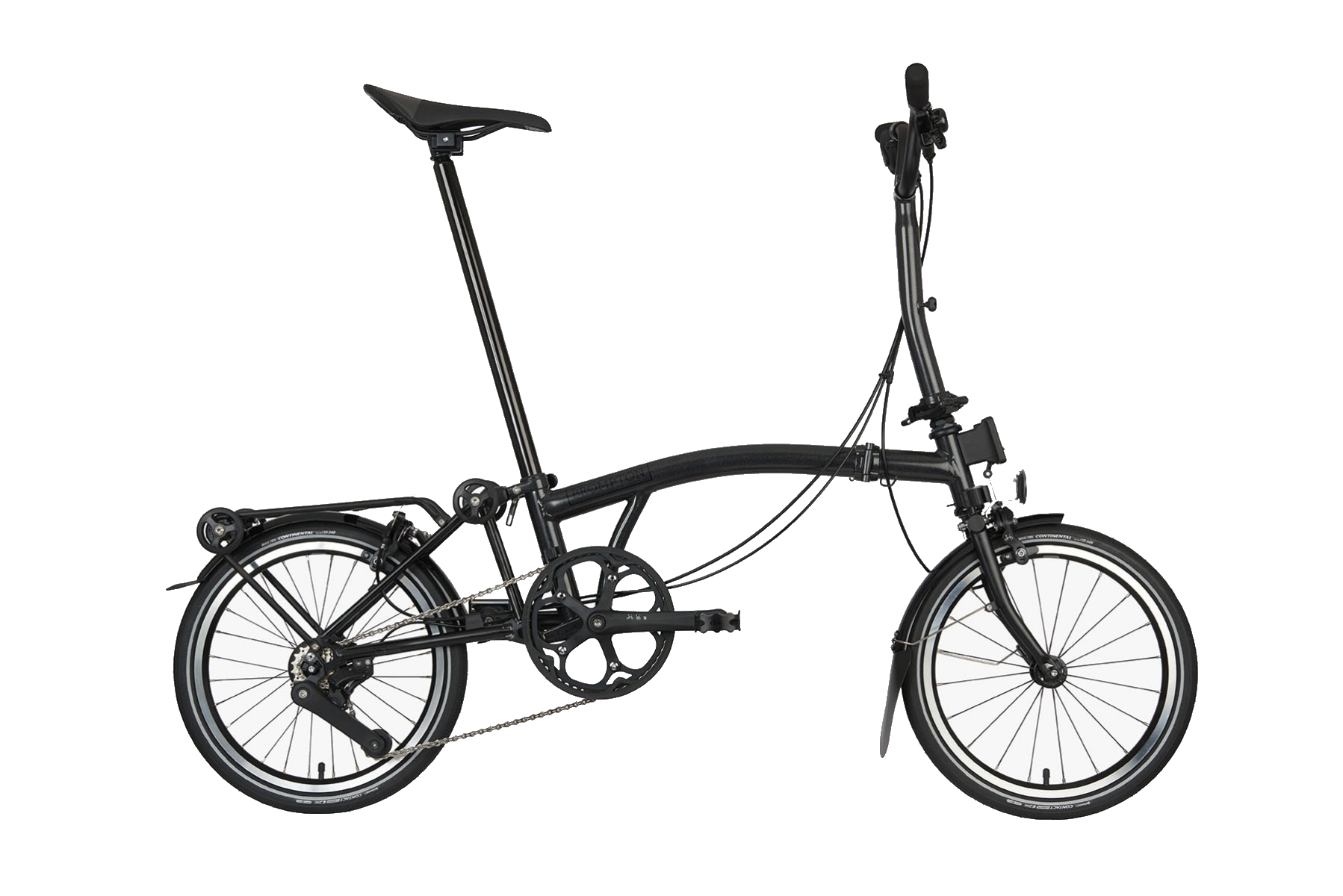 BROMPTON - P LINE - M LENKER - MIDNIGHT BLACK mit Schutzbleche, 4-Gang